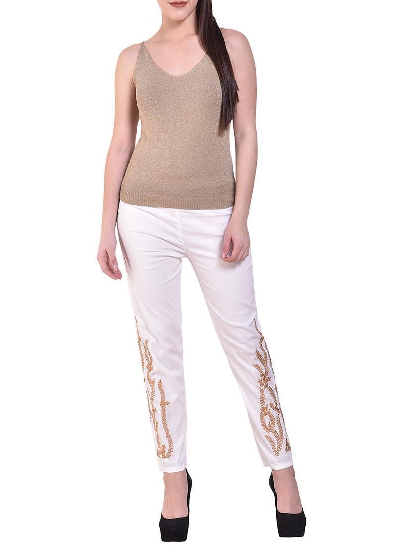 embroidered ankle length pant - 15877825 - Standard Image - 3