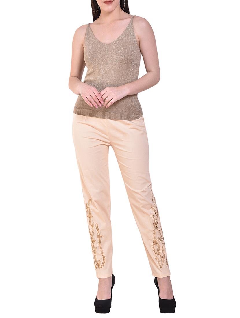 embroidered ankle length pant - 15877826 - Standard Image - 3