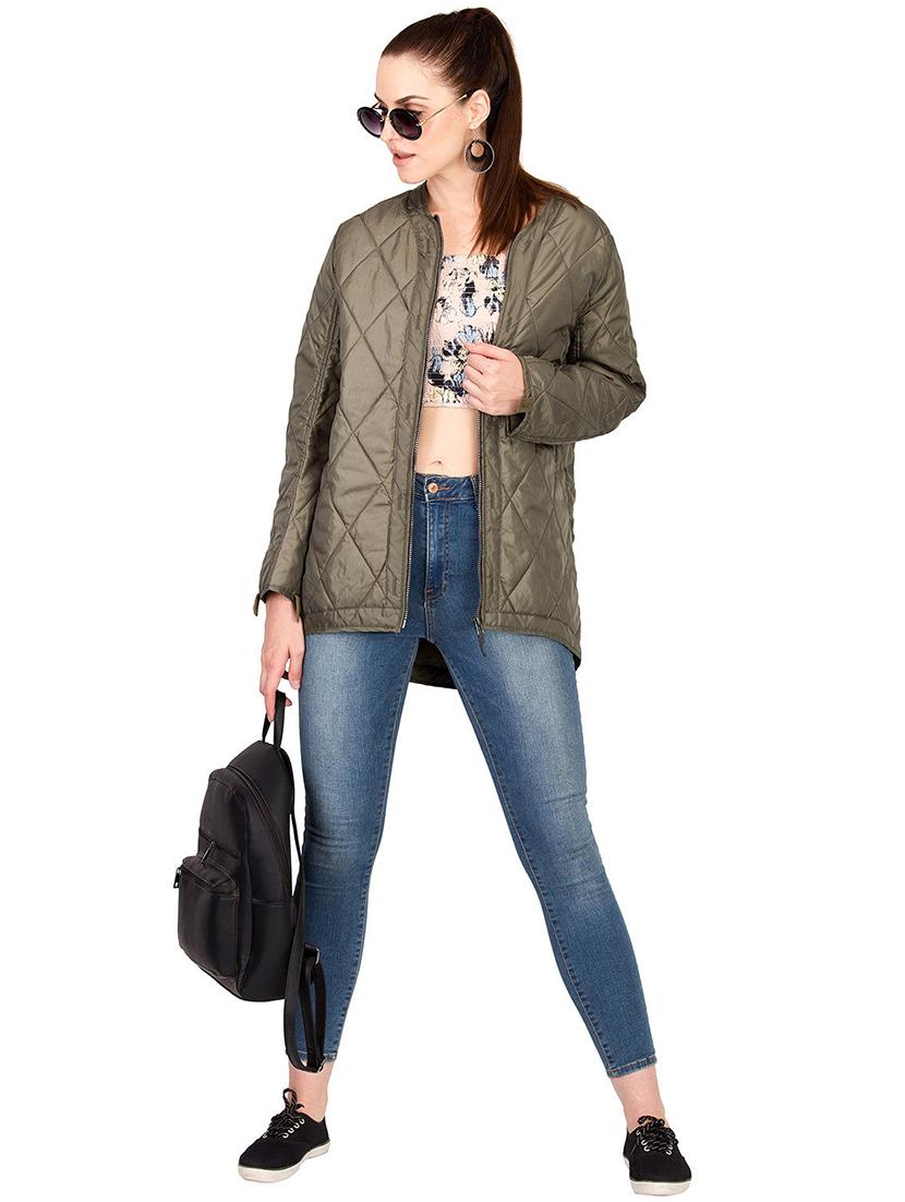 zip up quilted jacket - 15878694 - Standard Image - 3