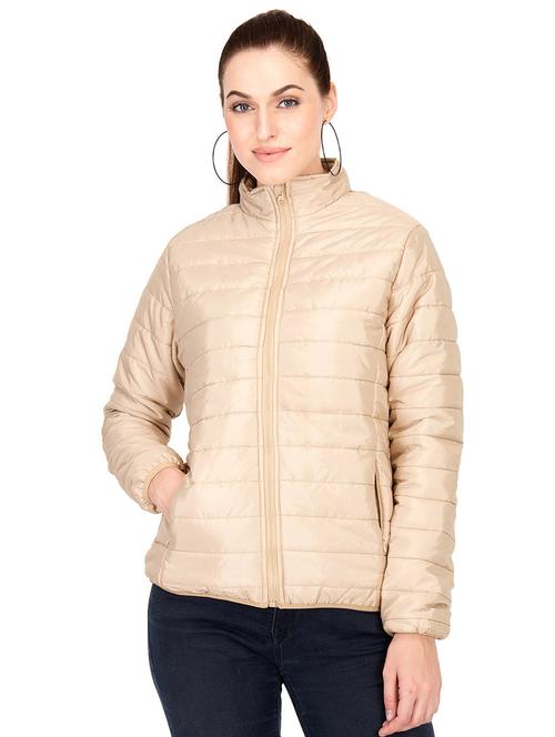 turtle neck zip up quilted jacket - 15878706 - Standard Image - 0