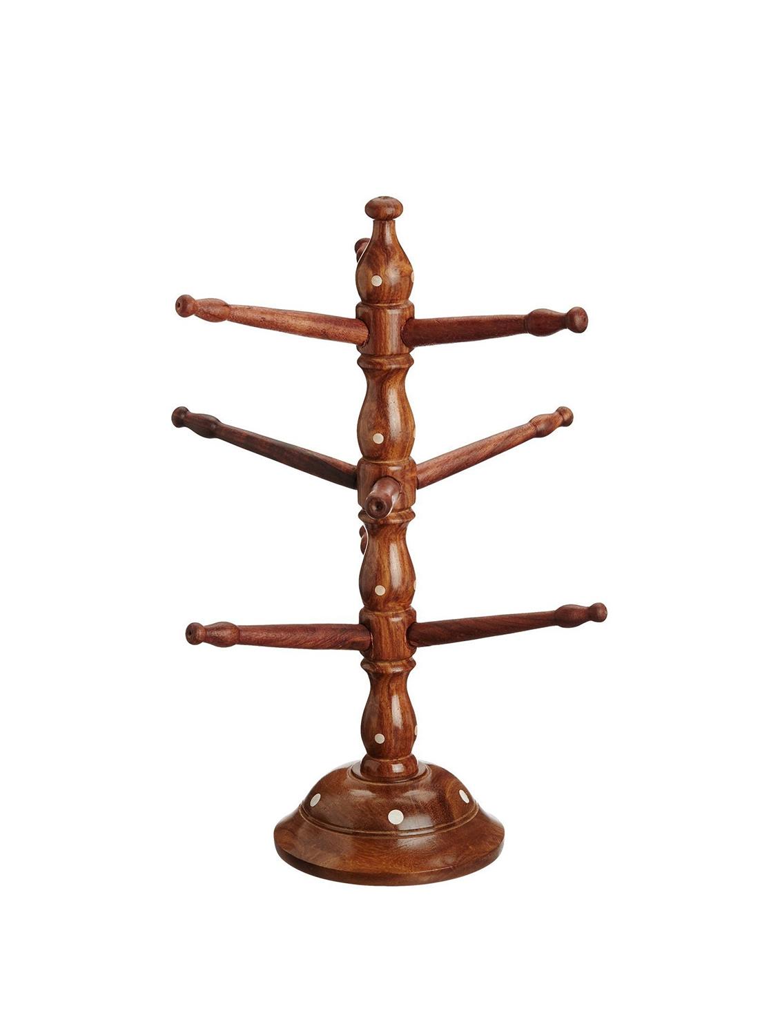 desi karigar matte finish wooden bangle stand (brown, 14 inch) - 15880501 - Zoom Image - 0