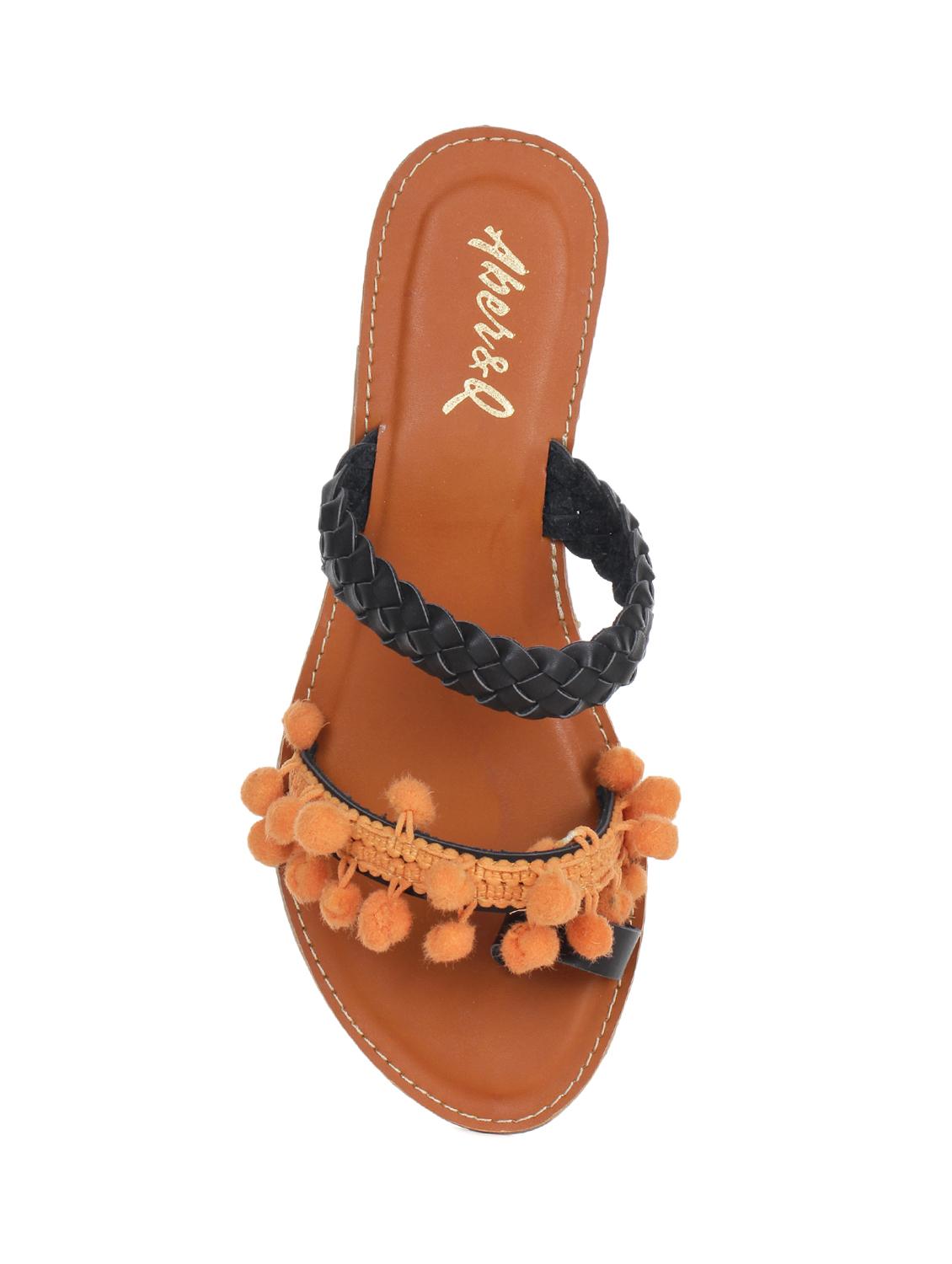 multi colored one toe sandals - 15881087 - Standard Image - 3