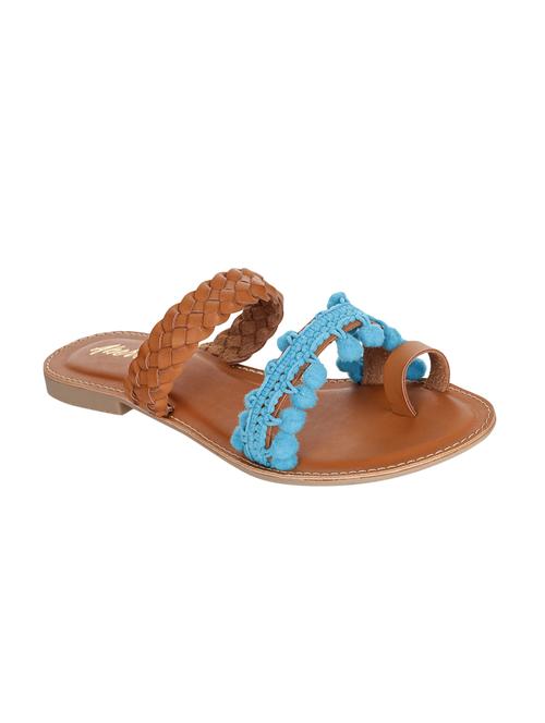 tan one toe sandals - 15881088 -  Standard Image - 0