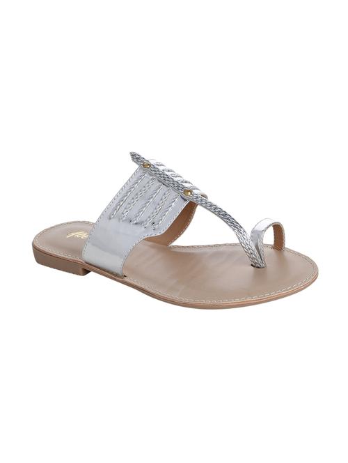 silver one toe sandals - 15881091 - Standard Image - 0