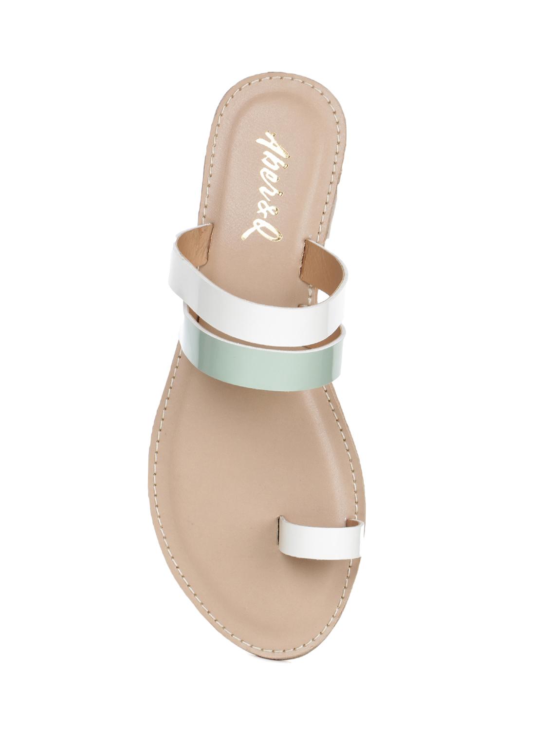 multi colored one toe sandals - 15881111 - Standard Image - 3