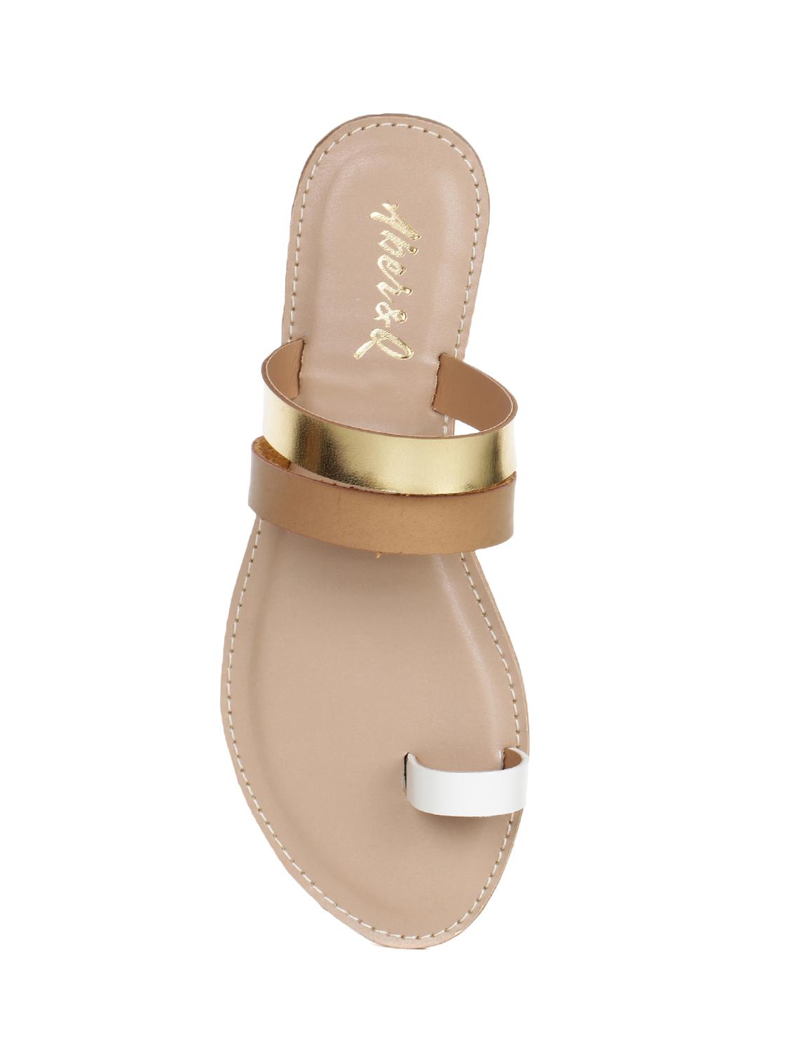 multi colored one toe sandals - 15881114 - Standard Image - 3