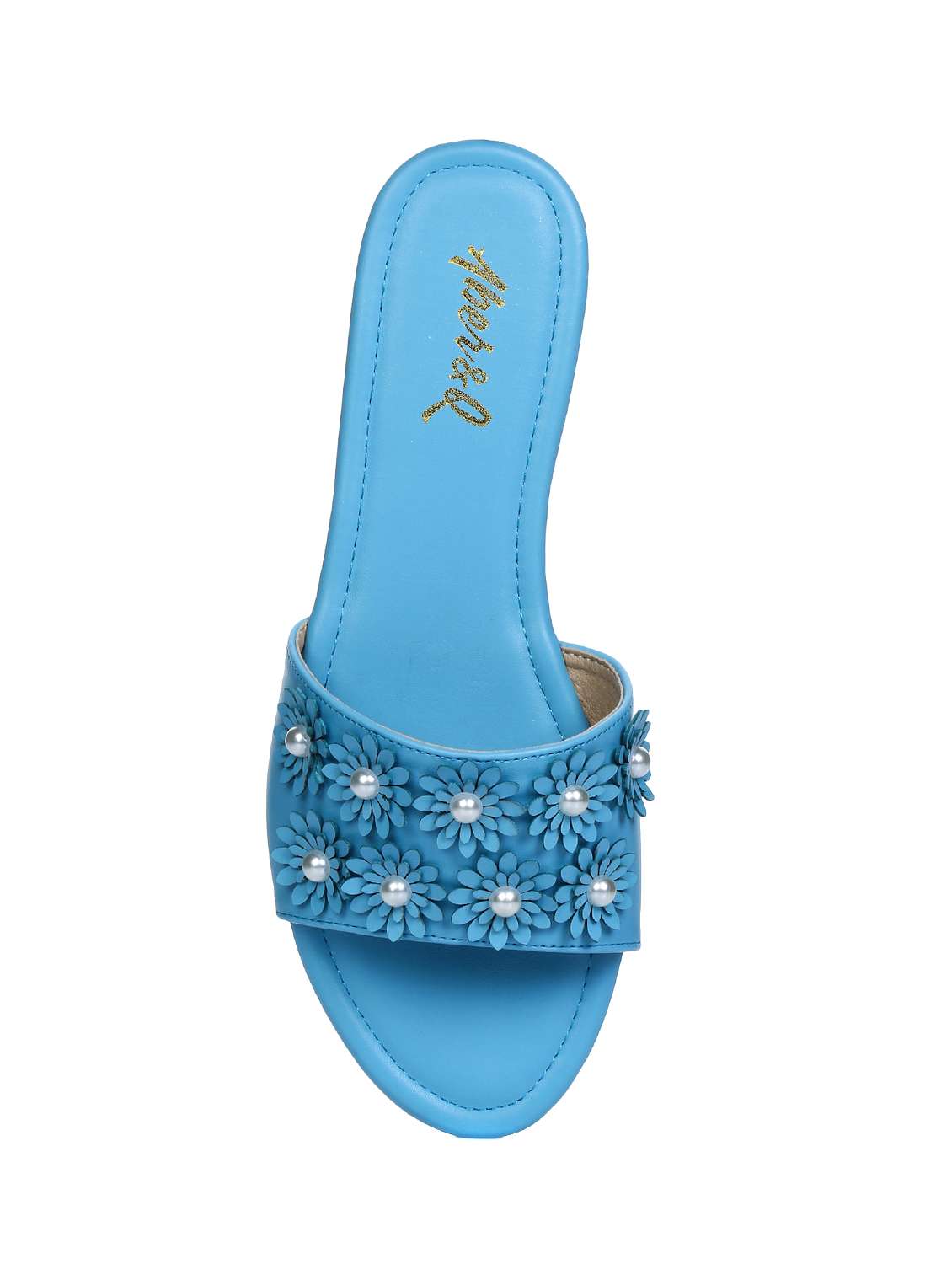 blue slip on sandals - 15881136 -  Standard Image - 3