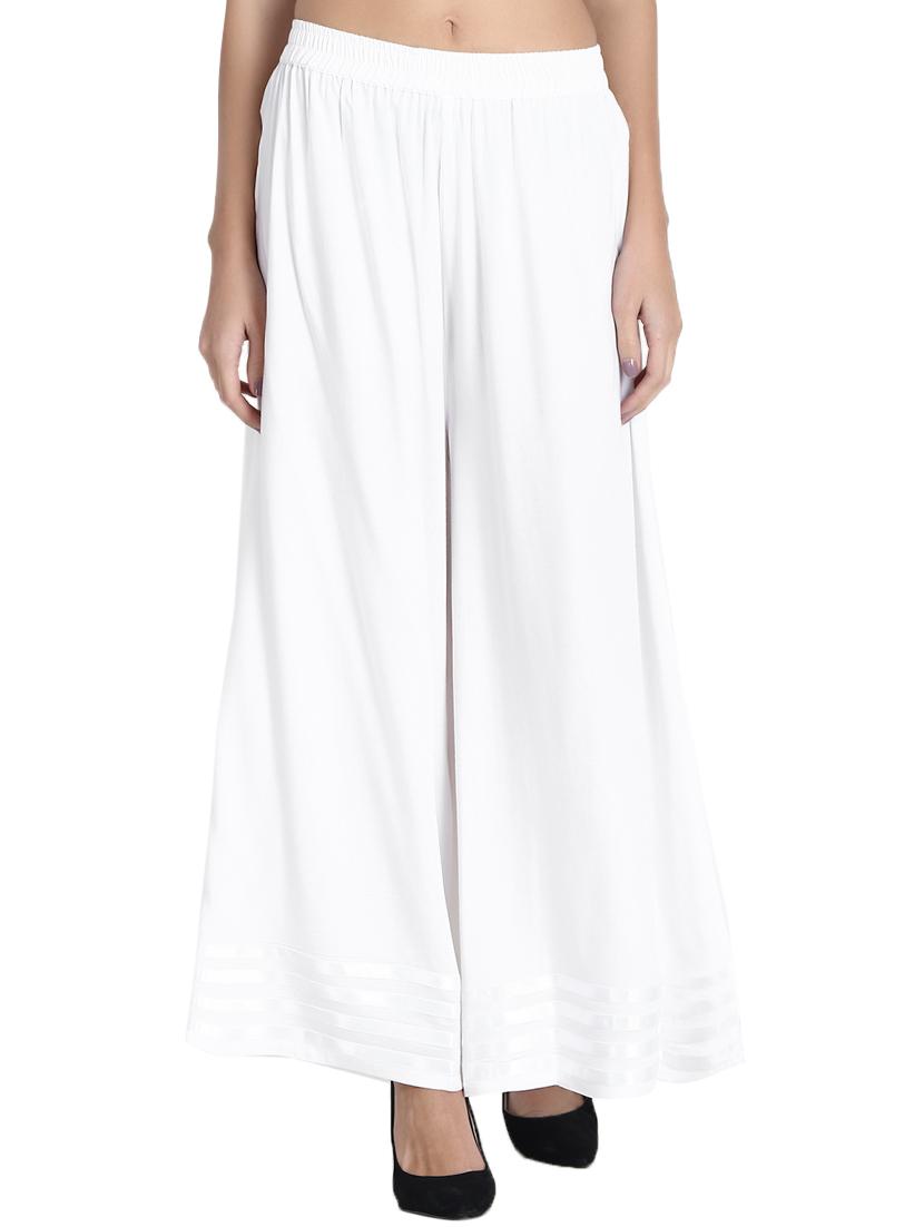 elasticated waist flared palazzo - 15881192 -  Zoom Image - 0