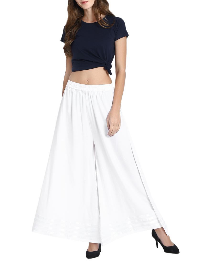 elasticated waist flared palazzo - 15881192 - Standard Image - 3