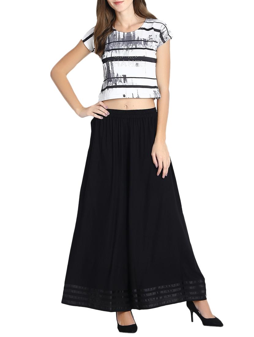 elasticated waist flared palazzo - 15881215 - Standard Image - 3