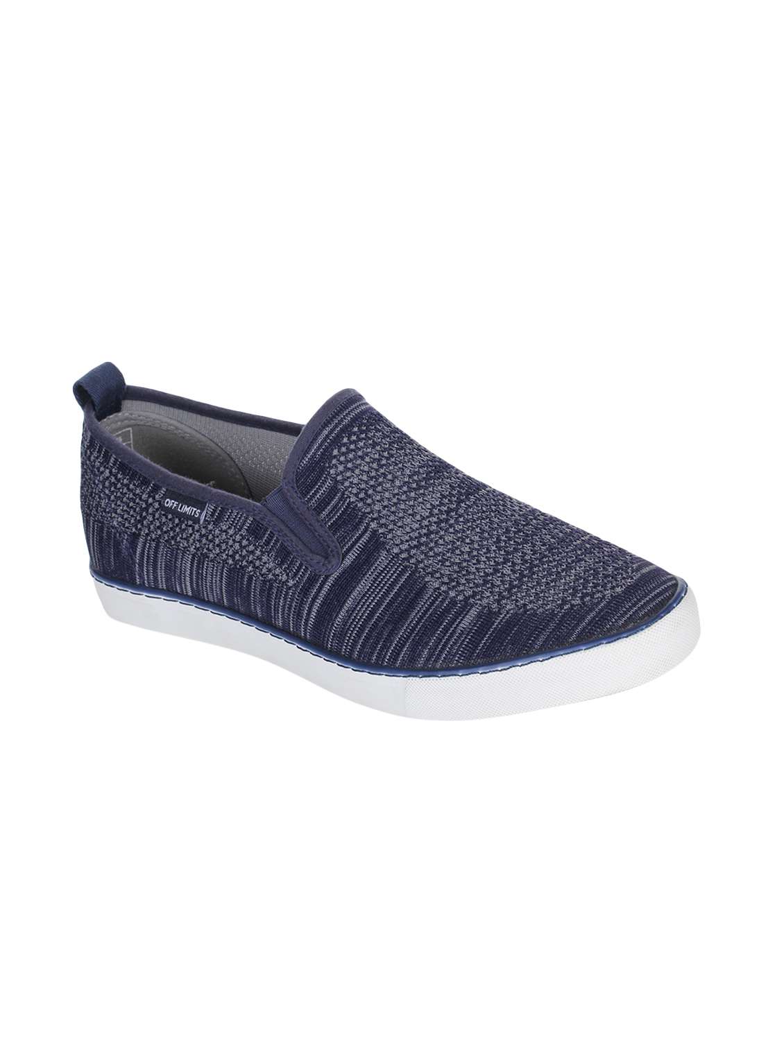 navy fabric casual slip ons - 15883135 -  Zoom Image - 0