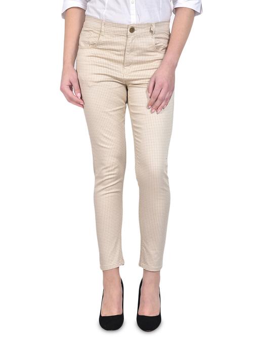 mid rise checkered chinos - 15883586 -  Standard Image - 0