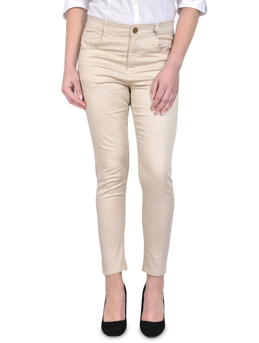 mid rise checkered chinos - 15883586 -  Zoom Image - 0