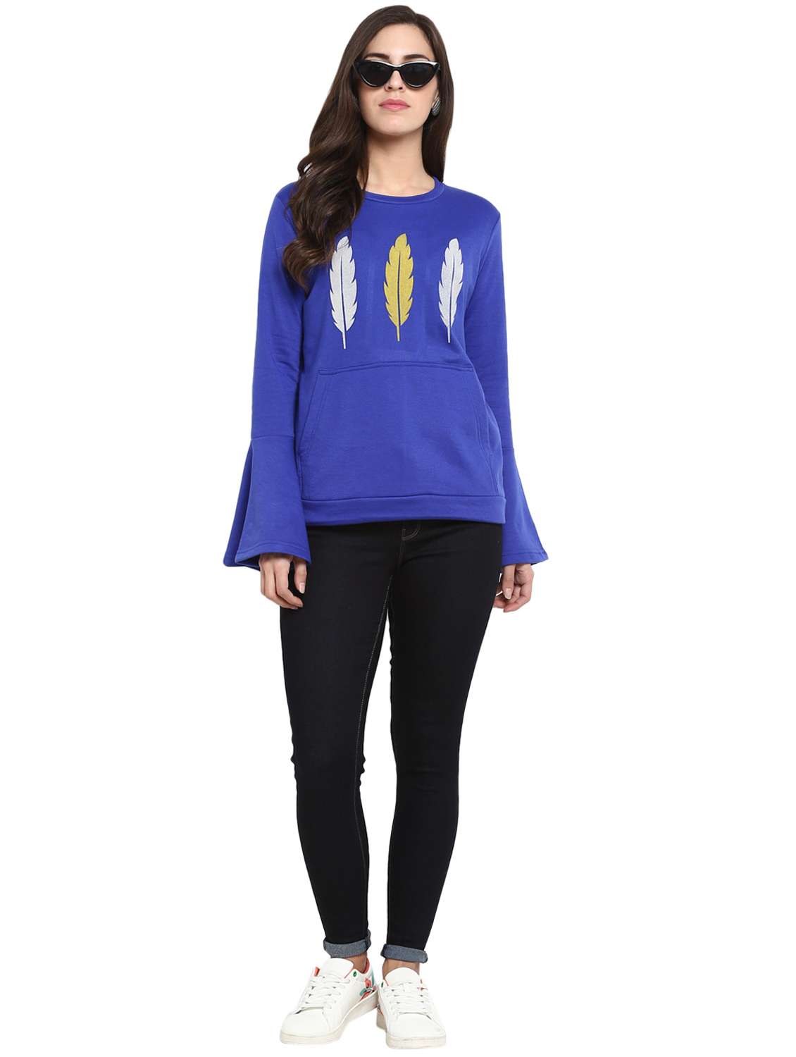 women's chest print sweatshirt - 15884270 -  Standard Image - 3