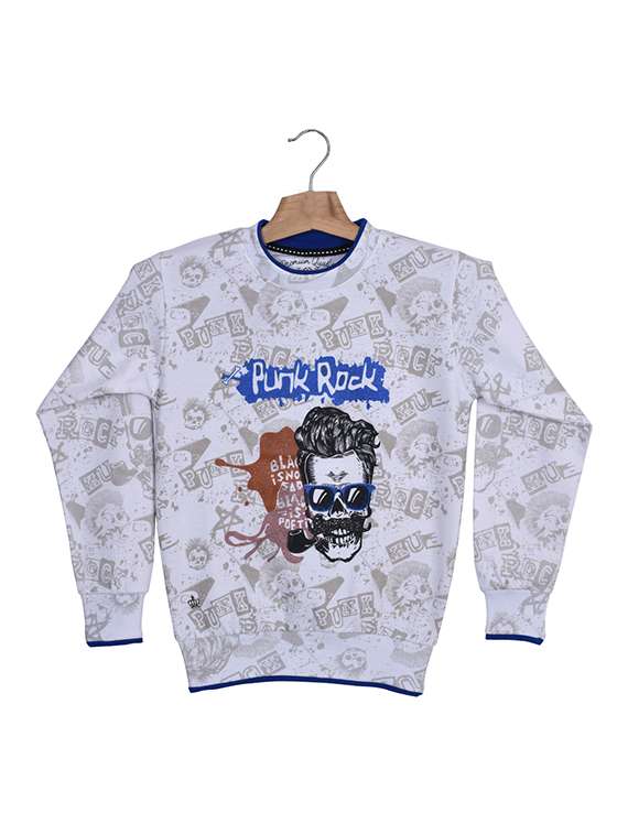 white cotton sweatshirt - 15884876 -  Zoom Image - 0