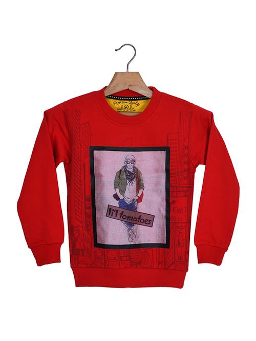 red cotton sweatshirt - 15884878 -  Standard Image - 0
