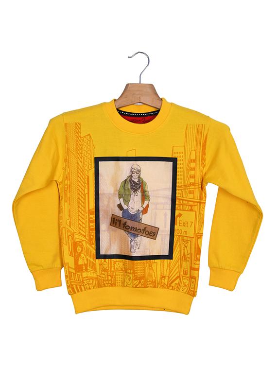 yellow cotton sweatshirt - 15884880 - Zoom Image - 0