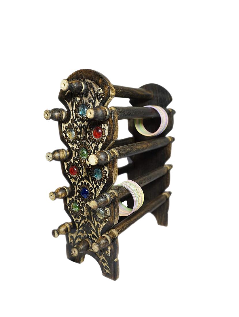 desi karigar wooden bangle stand/antique look wooden bangle holder - 15887459 -  Zoom Image - 0