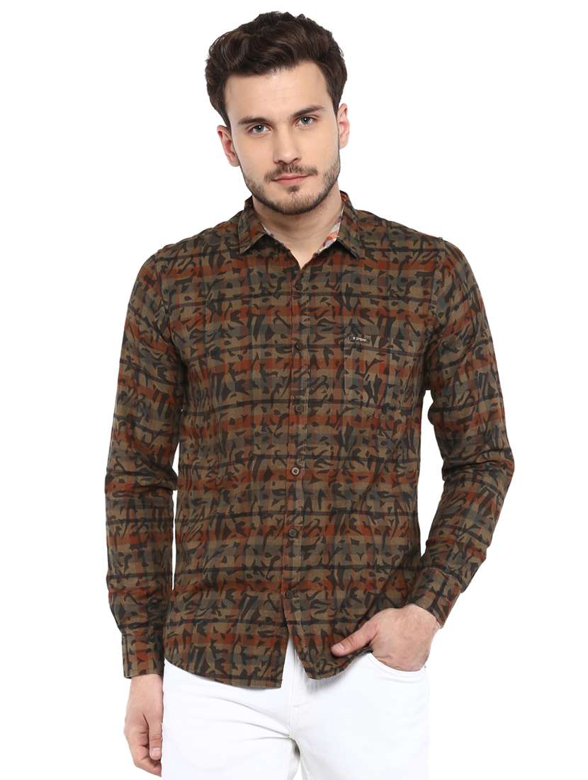 multicolor printed casual shirt