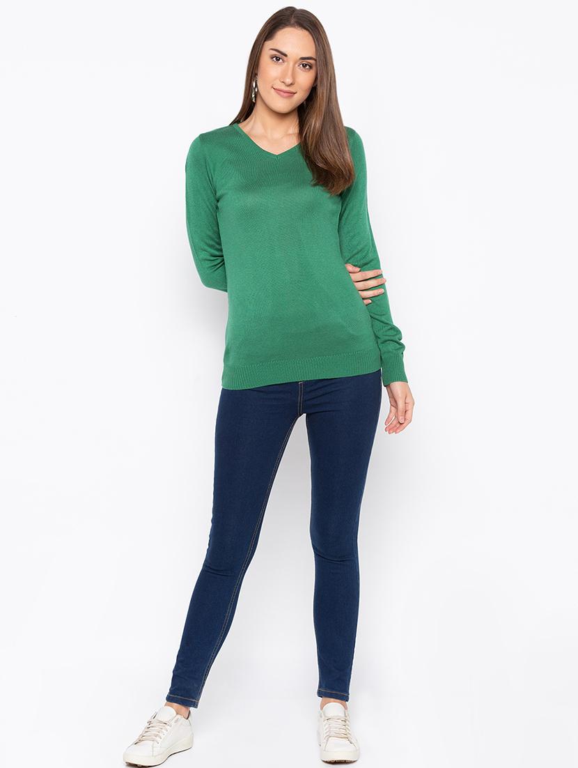 ribbed edge v-neck pullover - 15890349 - Standard Image - 3