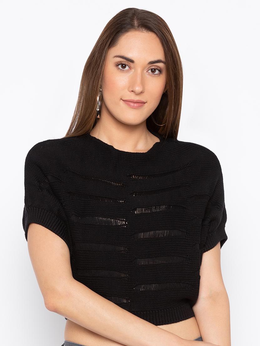 short sleeved cropped pullover - 15890352 - Zoom Image - 0