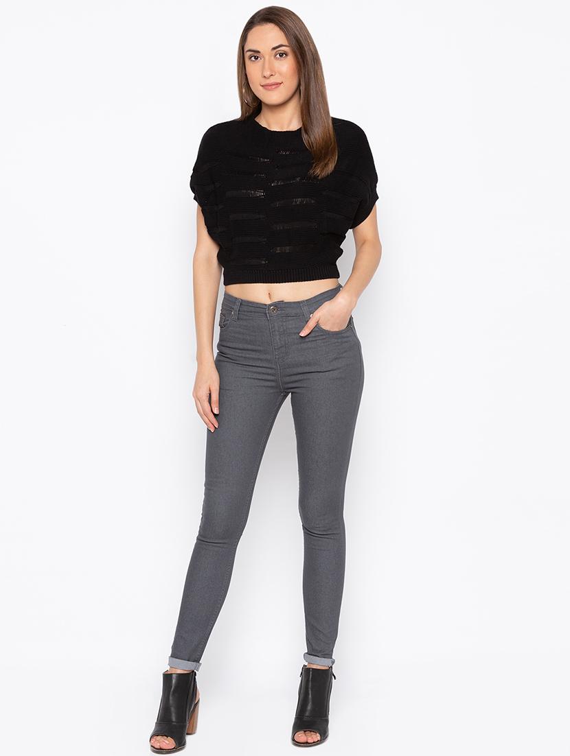 short sleeved cropped pullover - 15890352 - Standard Image - 3