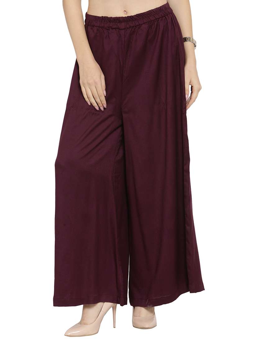mid waist flared palazzo