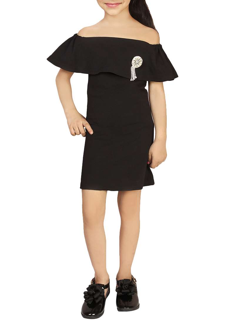 girls off shoulder  frock - 15893045 -  Zoom Image - 0