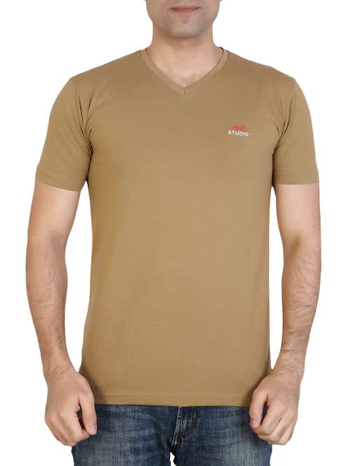brown cotton blend t-shirt - 15893892 -  Standard Image - 0