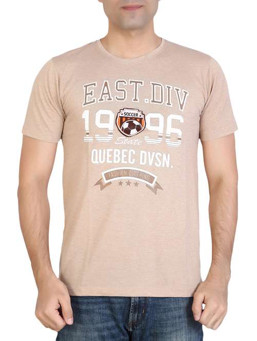 men front print short sleeve t-shirt - 15893909 - Standard Image - 0