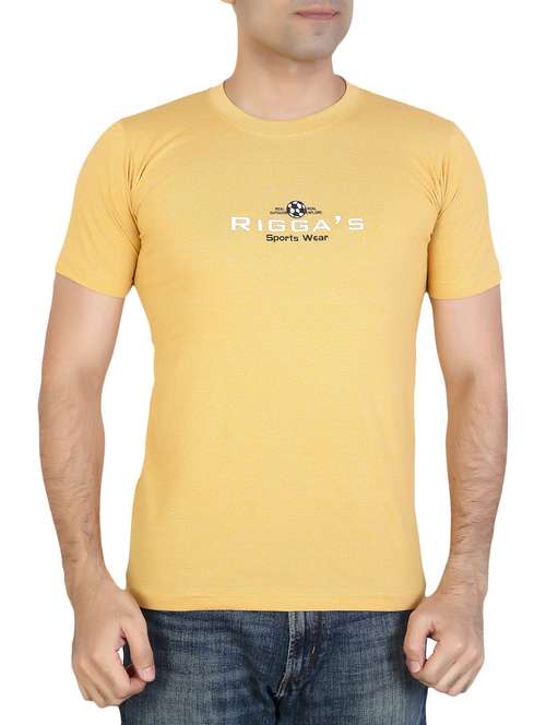 men round neck chest print t-shirt - 15894021 -  Standard Image - 0