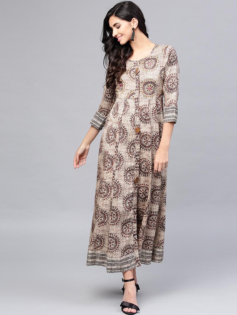 anarkali printed dress - 15894285 -  Zoom Image - 0