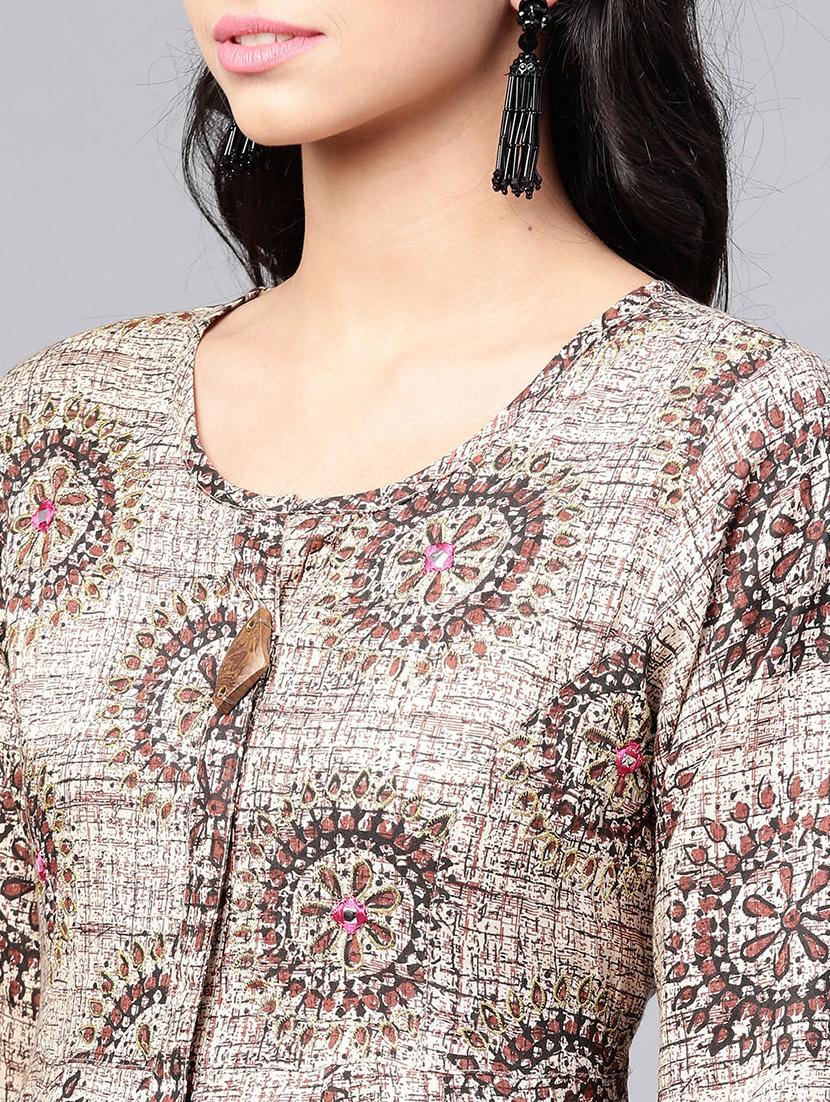 anarkali printed dress - 15894285 - Standard Image - 3