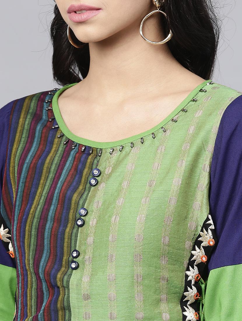 layered printed kurta - 15894294 - Standard Image - 3