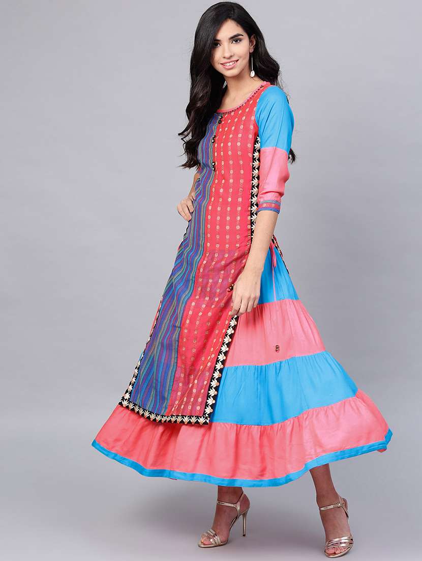layered printed dress - 15894297 - Zoom Image - 0