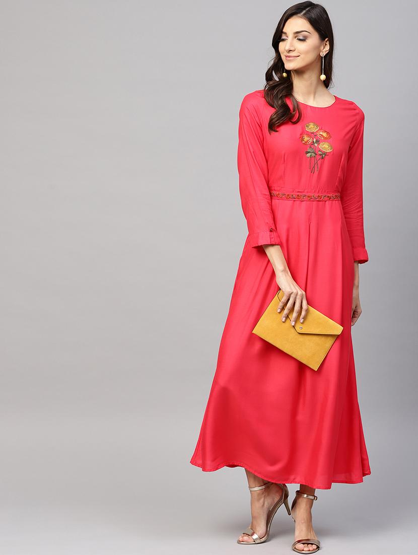 a-line embroidered dress - 15894302 - Standard Image - 3