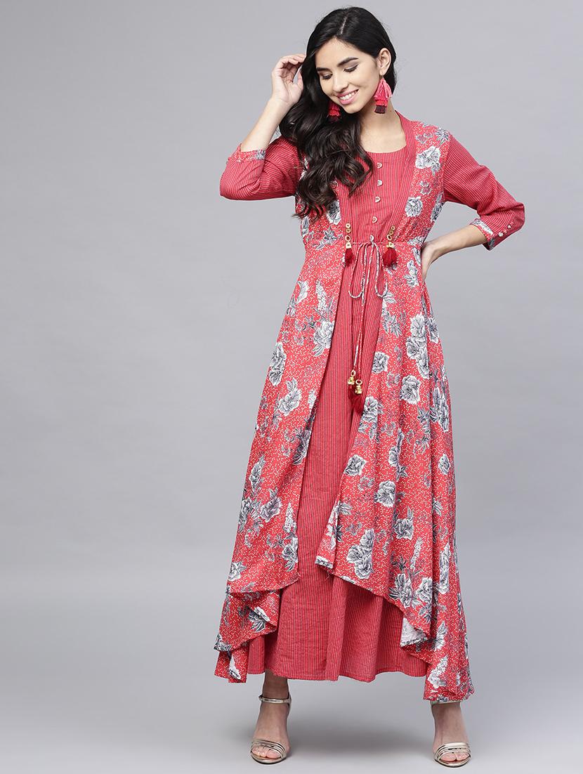 layered printed dress - 15894303 - Zoom Image - 0