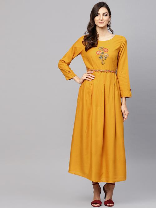 flared embroidered dress - 15894304 -  Standard Image - 0