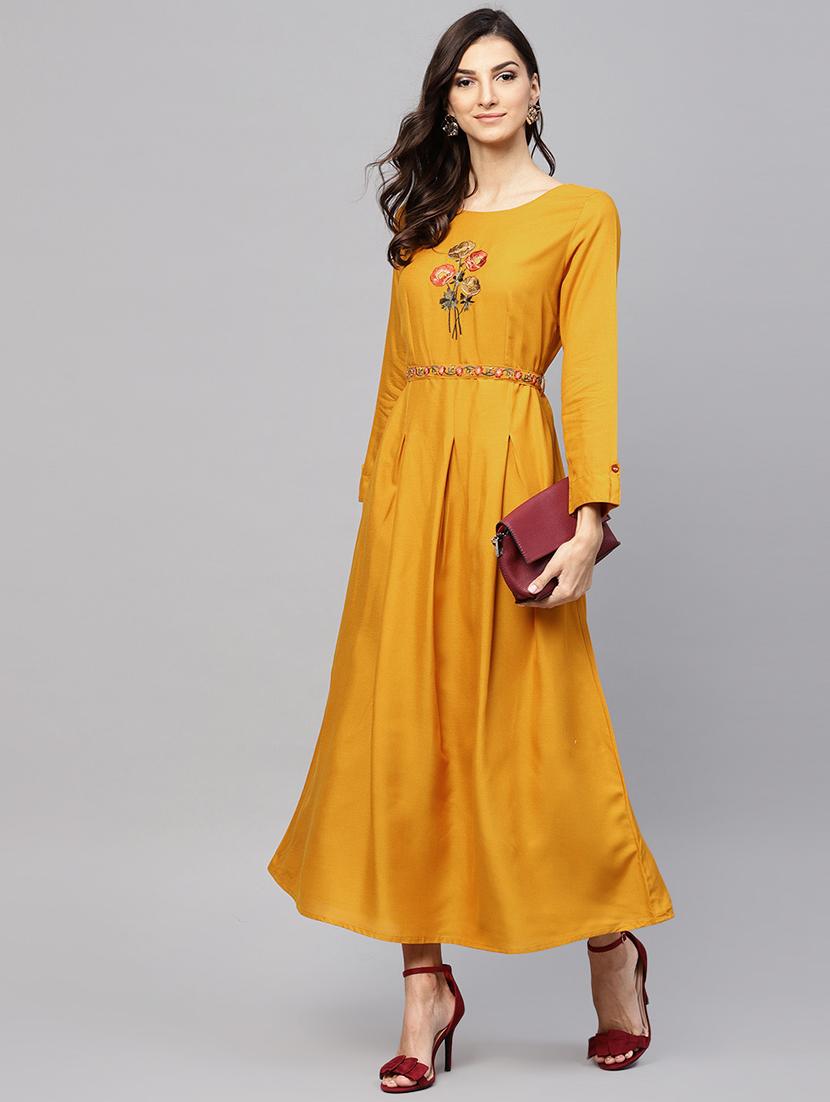 flared embroidered dress - 15894304 - Standard Image - 3