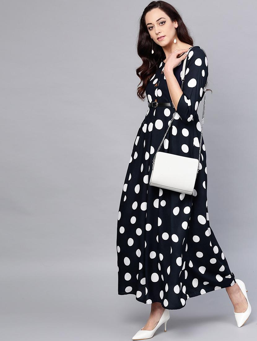flared polka dot dress - 15894320 - Standard Image - 3
