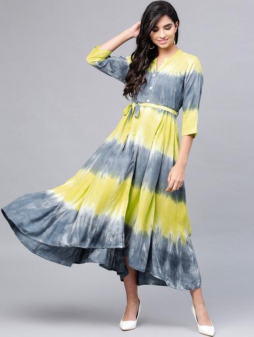 flared tie & dye dress - 15894324 -  Standard Image - 0