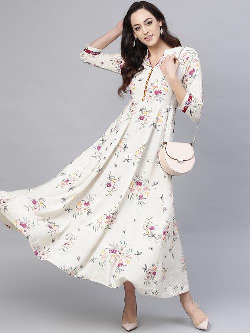 flared printed dress - 15894328 -  Standard Image - 0