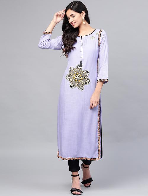 straight printed kurta - 15894337 -  Standard Image - 0