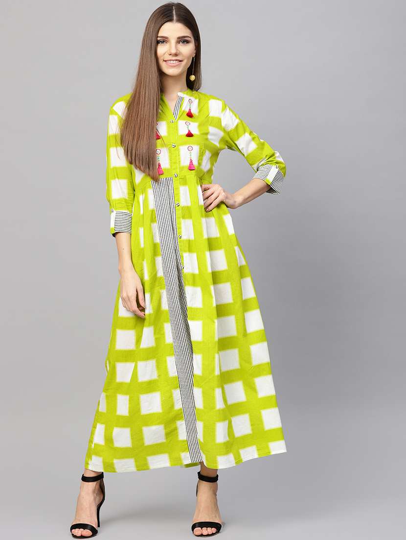 a-line geometrical dress with tassels - 15894370 - Zoom Image - 0