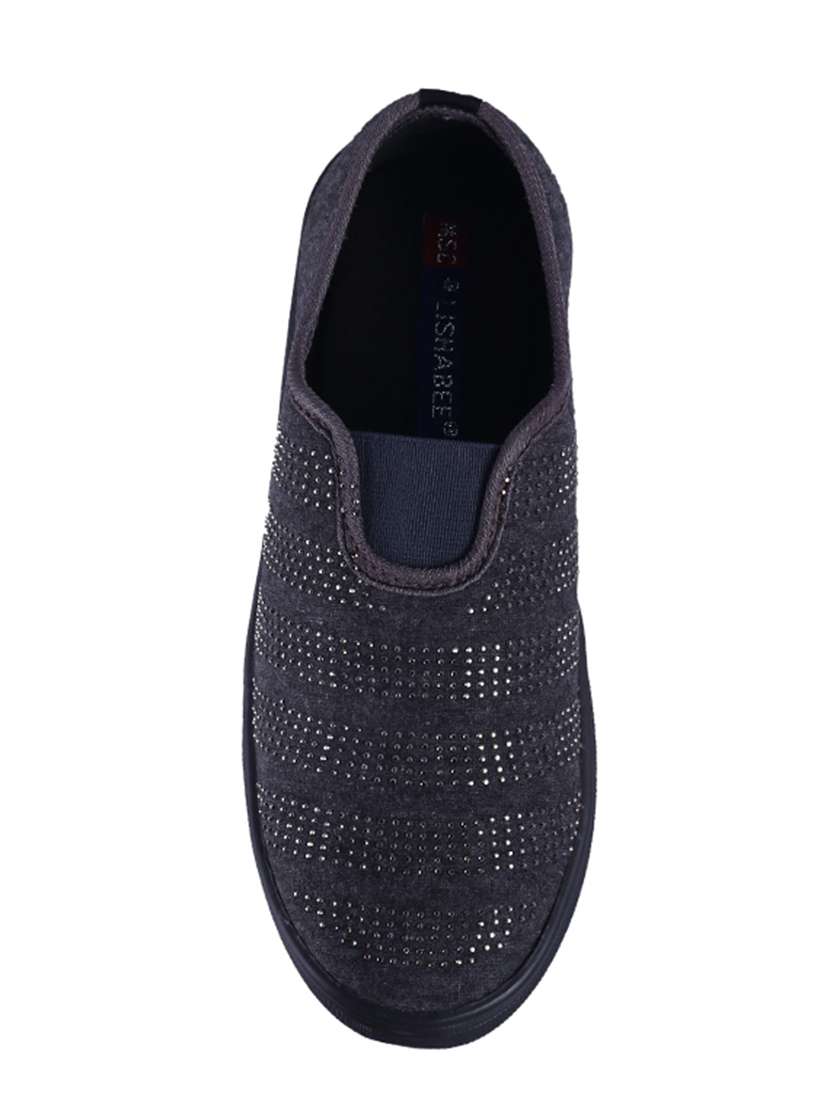 grey slip on casual shoes - 15897250 -  Standard Image - 3
