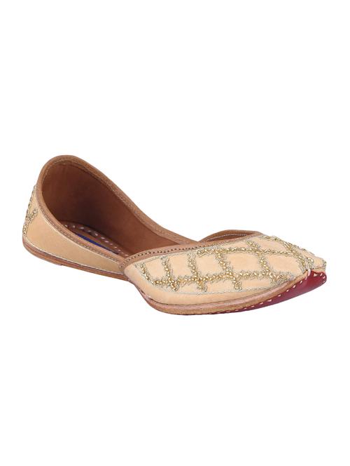 beige slip on jutis - 15897254 -  Standard Image - 0