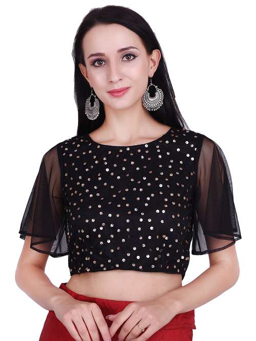 women black embellished stitched blouse