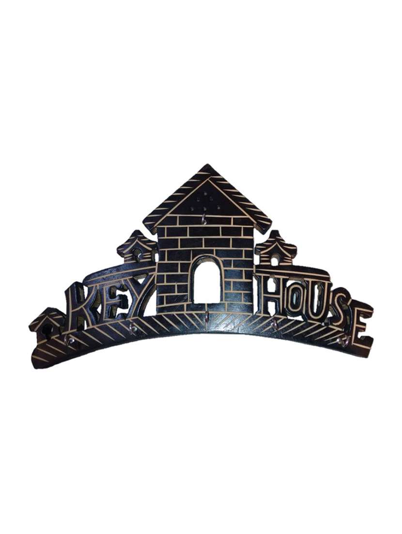 black wooden decorative key holder wall hanging - 15897438 - Zoom Image - 0