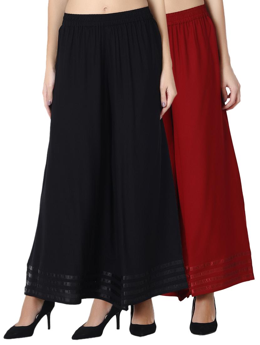set of 2 flared palazzos - 15900013 - Zoom Image - 0