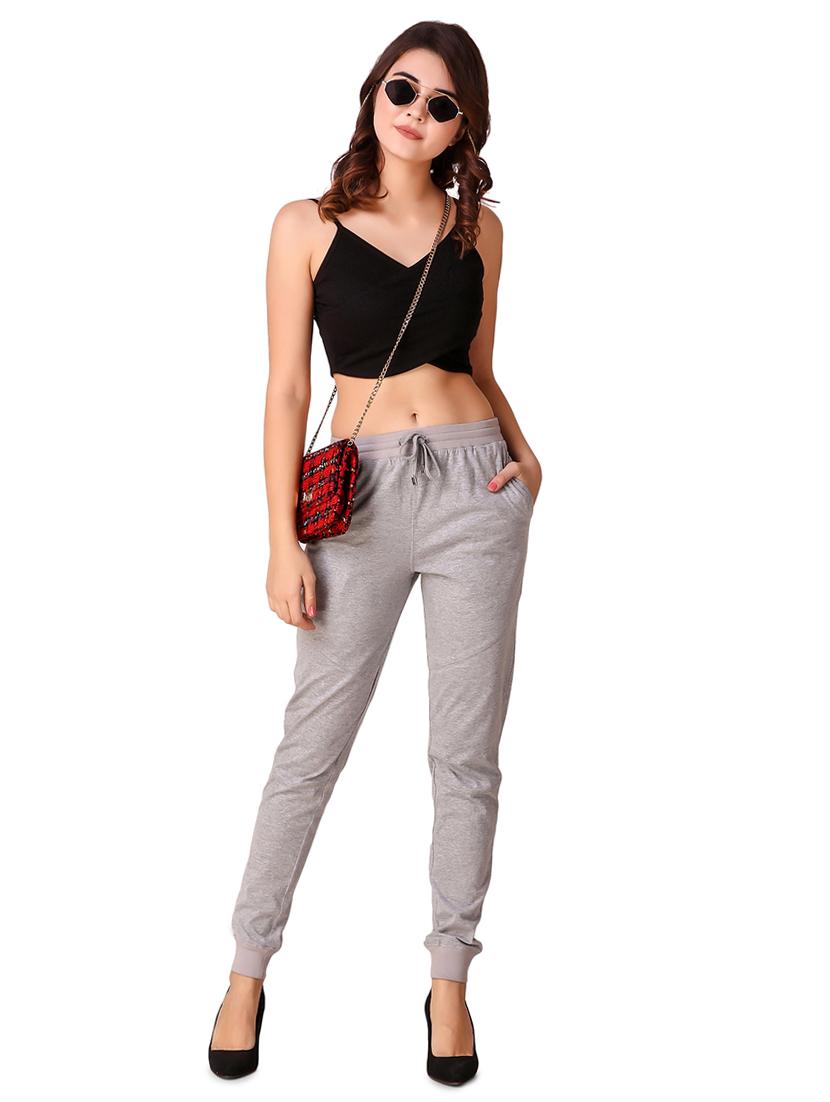 crossover crop top & jogger set - 15901572 - Zoom Image - 0